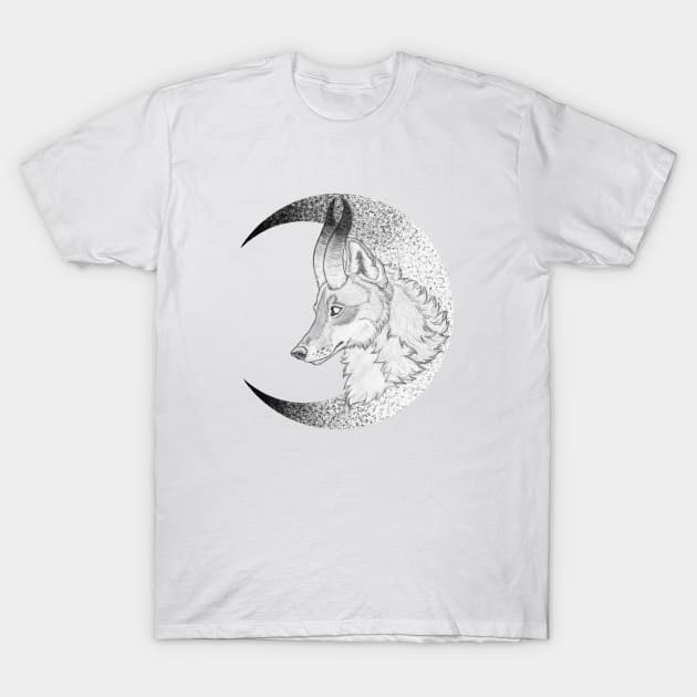 Moon Wolf T-Shirt by Earthy Fauna & Flora